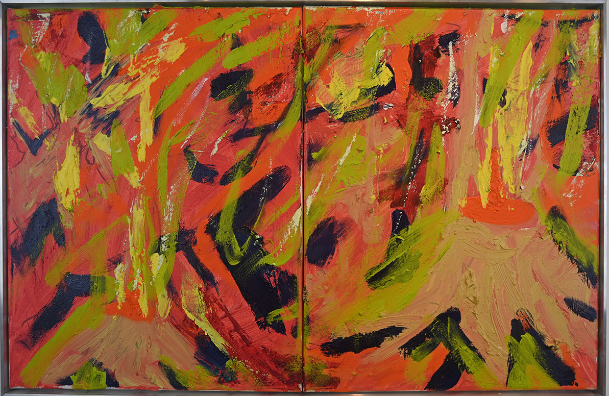 Richard Dennis, Wildfire II, 2020, oil on canvas, 22"x 14"
