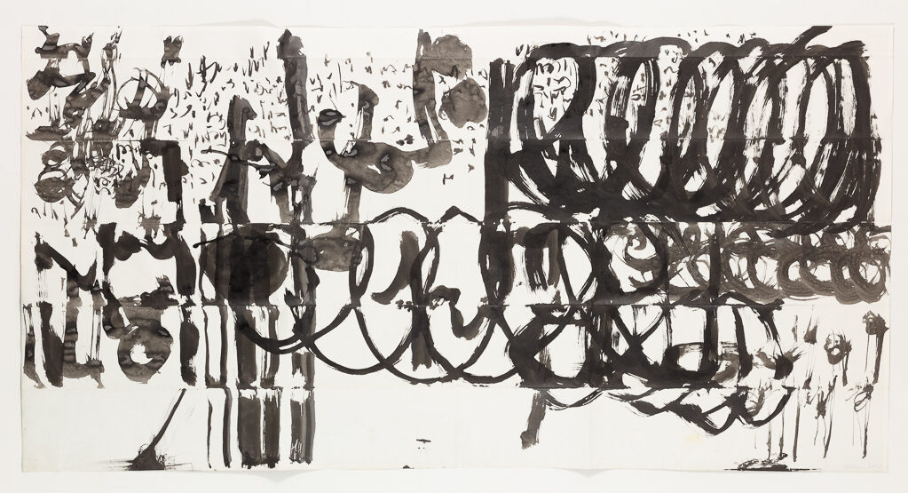 Martin Colden, untitled, 2020, ink on paper, 30" x 59"